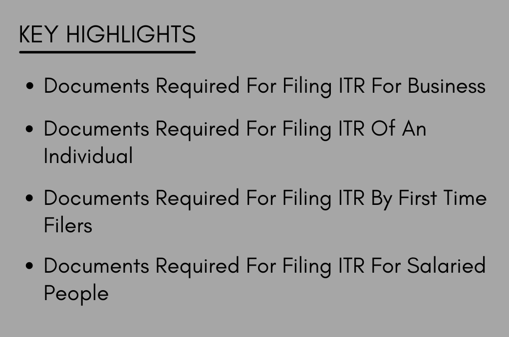 what-are-the-documents-required-to-file-an-itr-the-global-hues