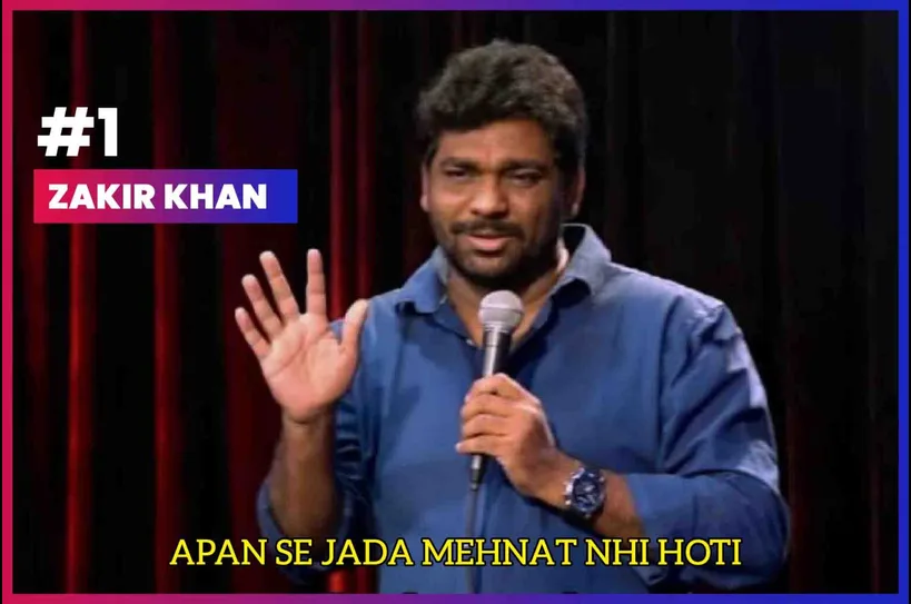 Zakir Khan, Top 10 Stand-Up Comedians In India
