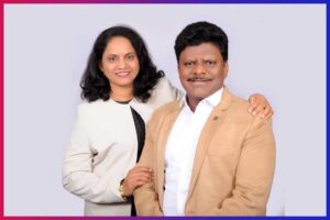 Anil Hinge with wife and Business Partner, Shaila Hinge