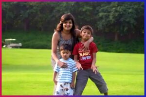 Dipti Vaidya with her children