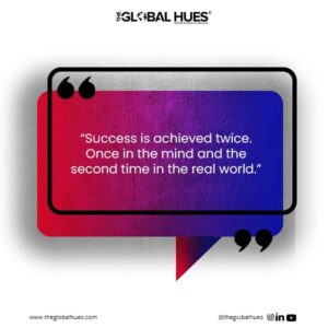 “Success is achieved twice. Once in the mind and the second time in the real world.”