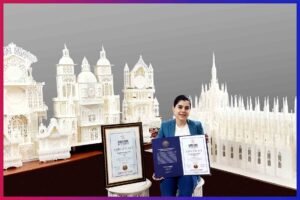 Prachi Dhabal Deb first record - Vegan Icing Replica of The Milan Cathedral