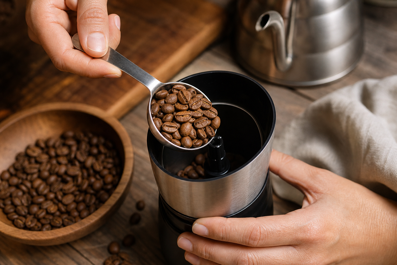 Measure-and-Grind-the-Beans | The Global Hues Measure-and-Grind-the-Beans