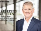 Portrait of Lars Rebiën Sørensen in a navy suit, with the headline 'Shaping Novo Nordisk into a Global Healthcare Leader' on the left.